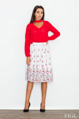 Skirt M537 – Figl, Pattern 60 White – Skirt