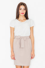 Skirt M524 – Figl, Beige – Skirt – image 4