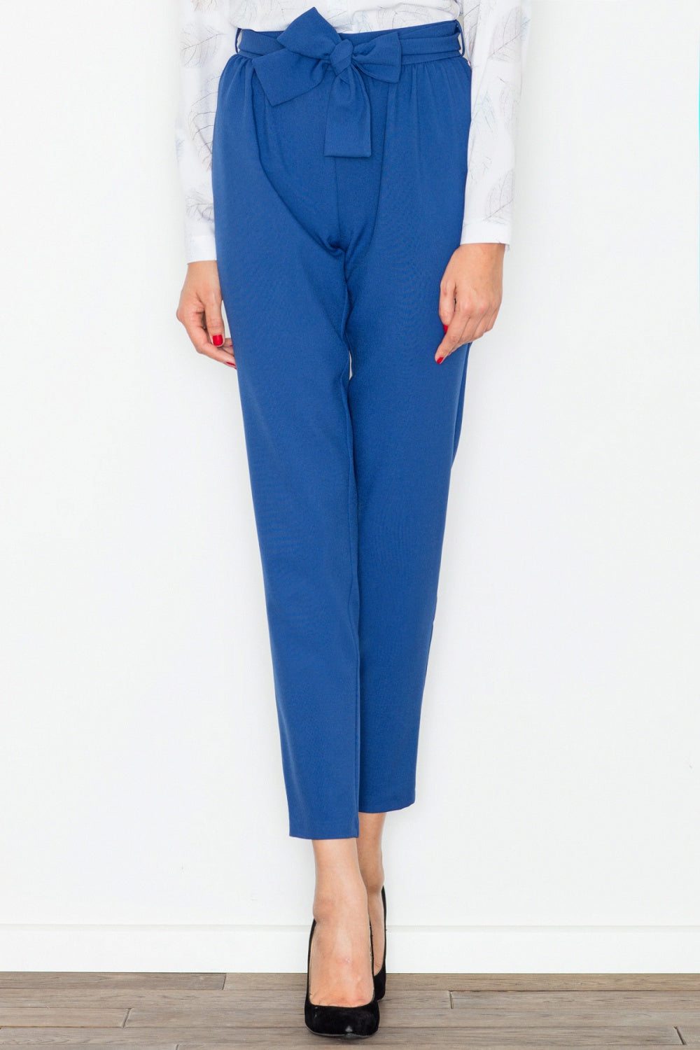 Women's Trousers M523 – Figl, Navy – Pants – image 3