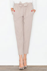 Women's Trousers M523 – Figl, Beige – Pants – image 4