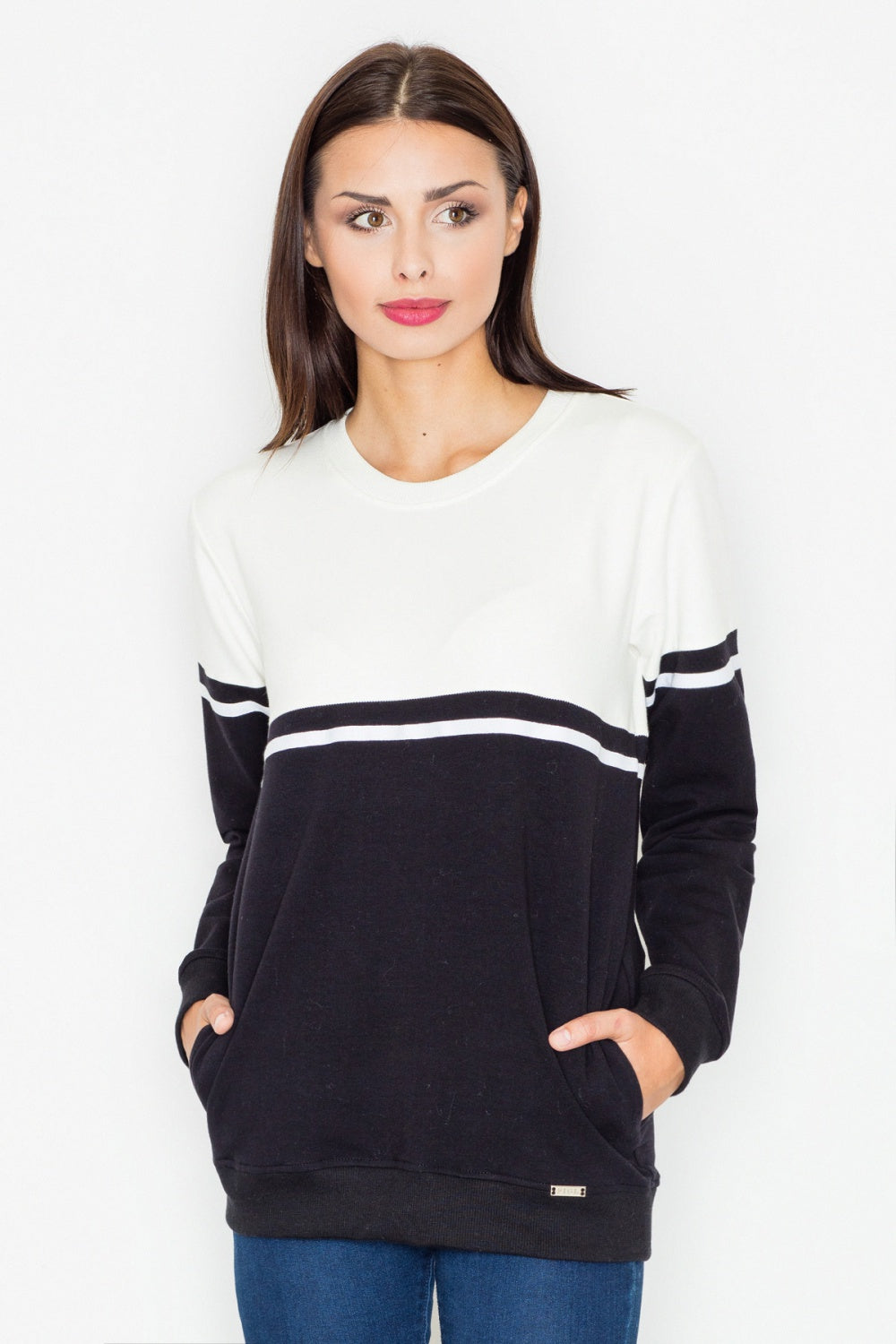 Sweatshirt M511 – Figl, Black Ecru – Sweatshirt – image 2