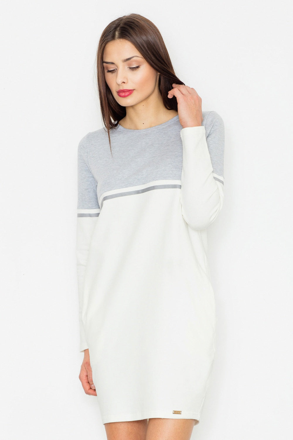 Day Dress M510 – Figl, Grey Ecru – Day Dress – image 5