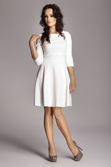 Cocktail dress M081 – Figl, Ecru – Cocktail Dress – image 2