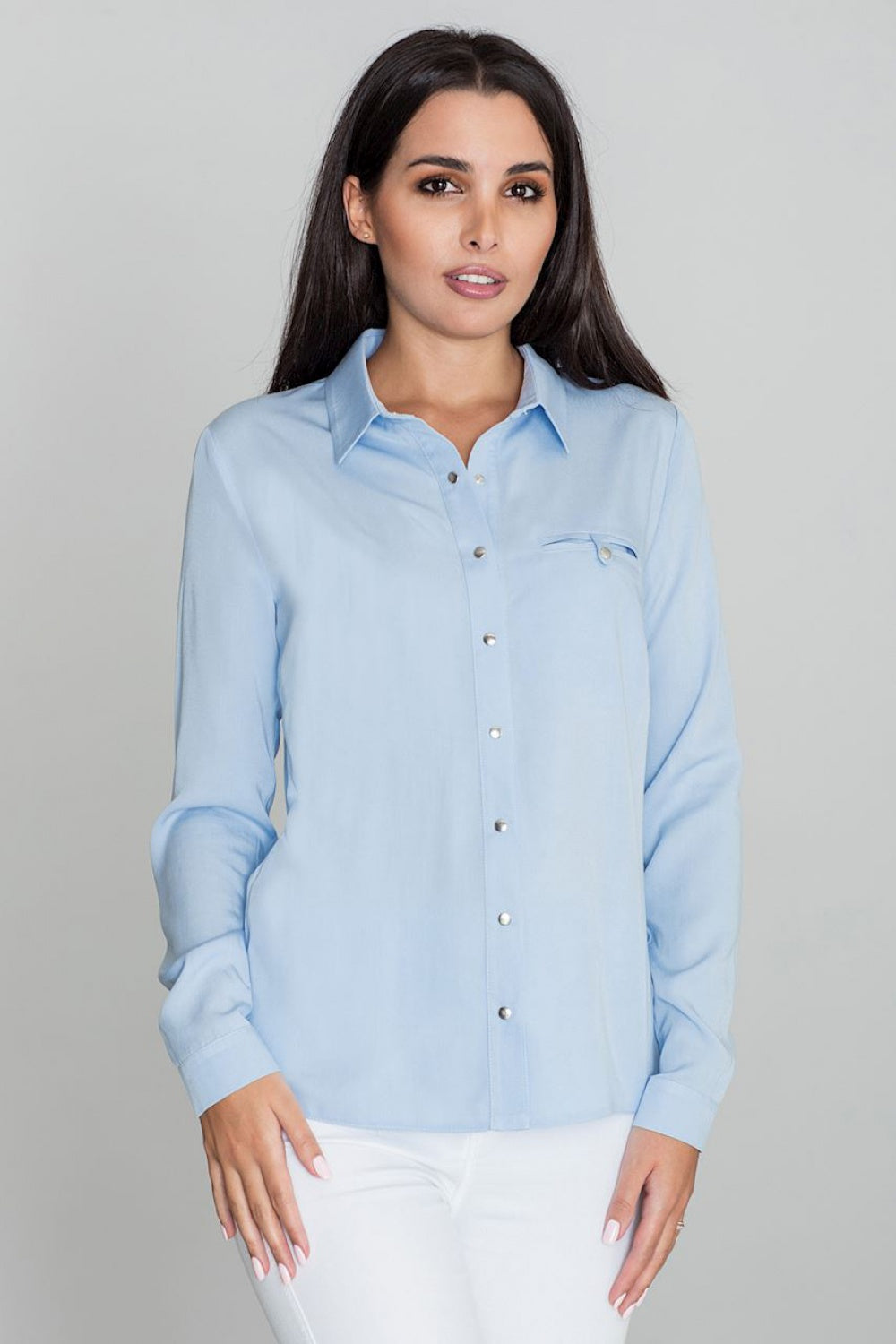 Long sleeve shirt M581 – Figl, Sky Blue – Shirt