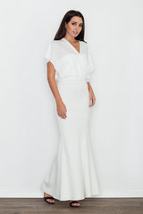 Long dress M577 – Figl, Ecru – Dress