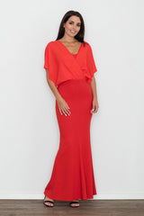 Long dress M577 – Figl, Red – Dress – image 3