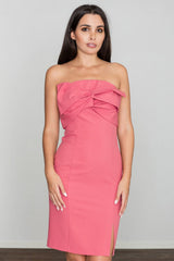 Cocktail dress M571 – Figl, Coral – Cocktail Dress – image 2