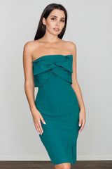 Cocktail dress M571 – Figl, Green – Cocktail Dress – image 4