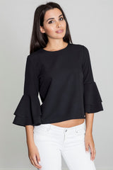 Blouse M565 – Figl, Black – Blouse – image 2