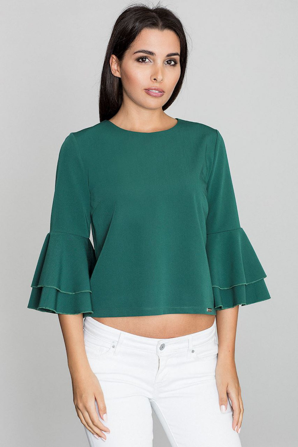 Blouse M565 – Figl, Green – Blouse – image 4
