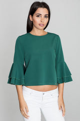 Blouse M565 – Figl, Green – Blouse – image 4
