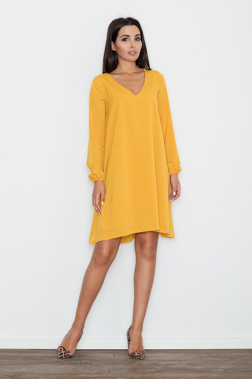 Day Dress M566 – Figl, Yellow – Day Dress