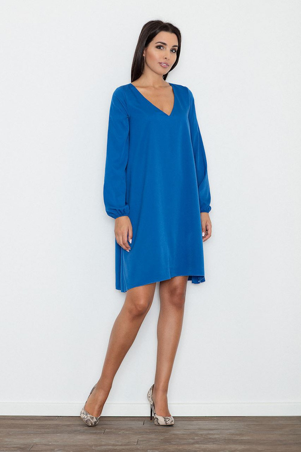 Day Dress M566 – Figl, Blue – Day Dress – image 3