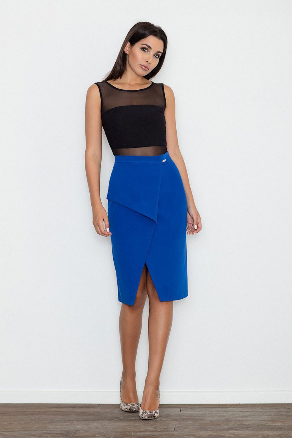 Classic skirt M559 – Figl, Blue – Skirt – image 2