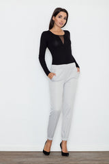 Women's Trousers M556 – Figl, Grey – Pants – image 2