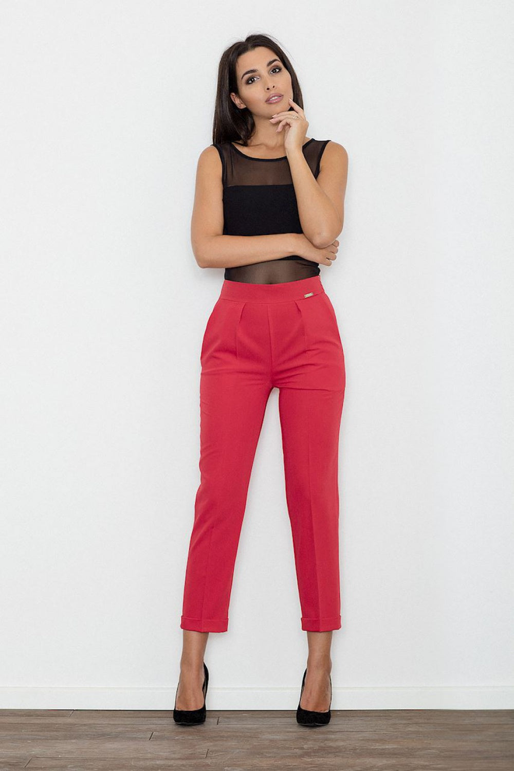 Women's Trousers M552 – Figl, Red – Pants – image 2