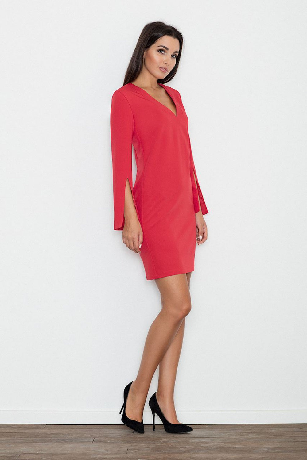 Day Dress M550 – Figl, Red – Day Dress – image 5
