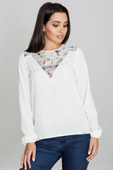 Blouse M549 – Figl, Ecru – Blouse – image 4