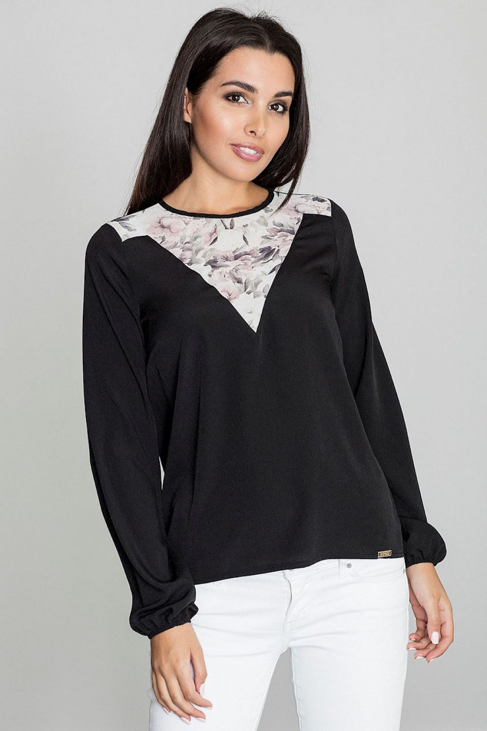 Blouse M549 – Figl, Black – Blouse – image 5