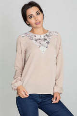 Blouse M549 – Figl, Beige – Blouse