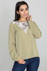 Blouse M549 – Figl, Olive – Blouse – image 2