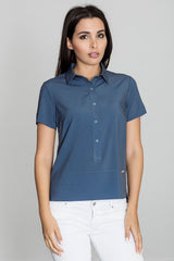 Blouse M548 – Figl, Navy – Blouse – image 4