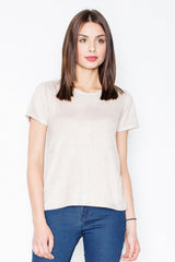 Blouse M458 – Figl, Beige – Blouse – image 2