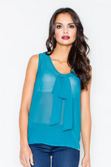 Blouse M303 – Figl, Teal – Blouse