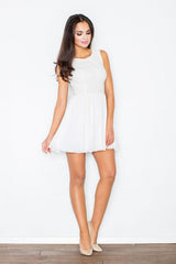 Short dress M112 – Figl, Ecru – Dress