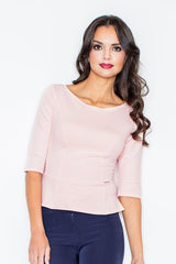Blouse 309 – Figl, Pink – Blouse – image 2
