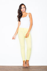 Women's Trousers 293 – Figl, Yellow – Pants – image 4