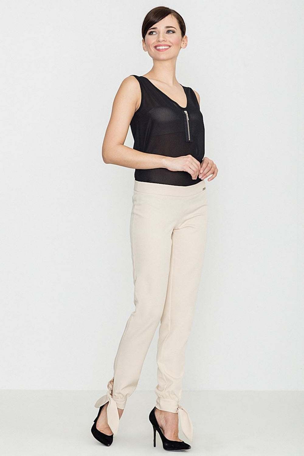 Trousers K393 – Lenitif, Beige – Pants – image 2