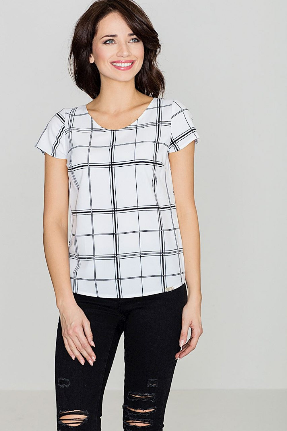 Blouse K422 – Lenitif, Pattern 41 White – Blouse – image 3