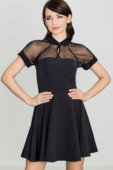 Short dress K399 – Lenitif, Black – Dress – image 2