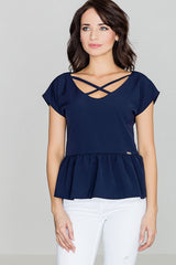 Blouse K396 – Lenitif, Navy – Blouse – image 3