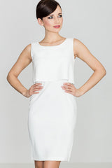 Cocktail dress K388 – Lenitif, Ecru – Cocktail Dress – image 2