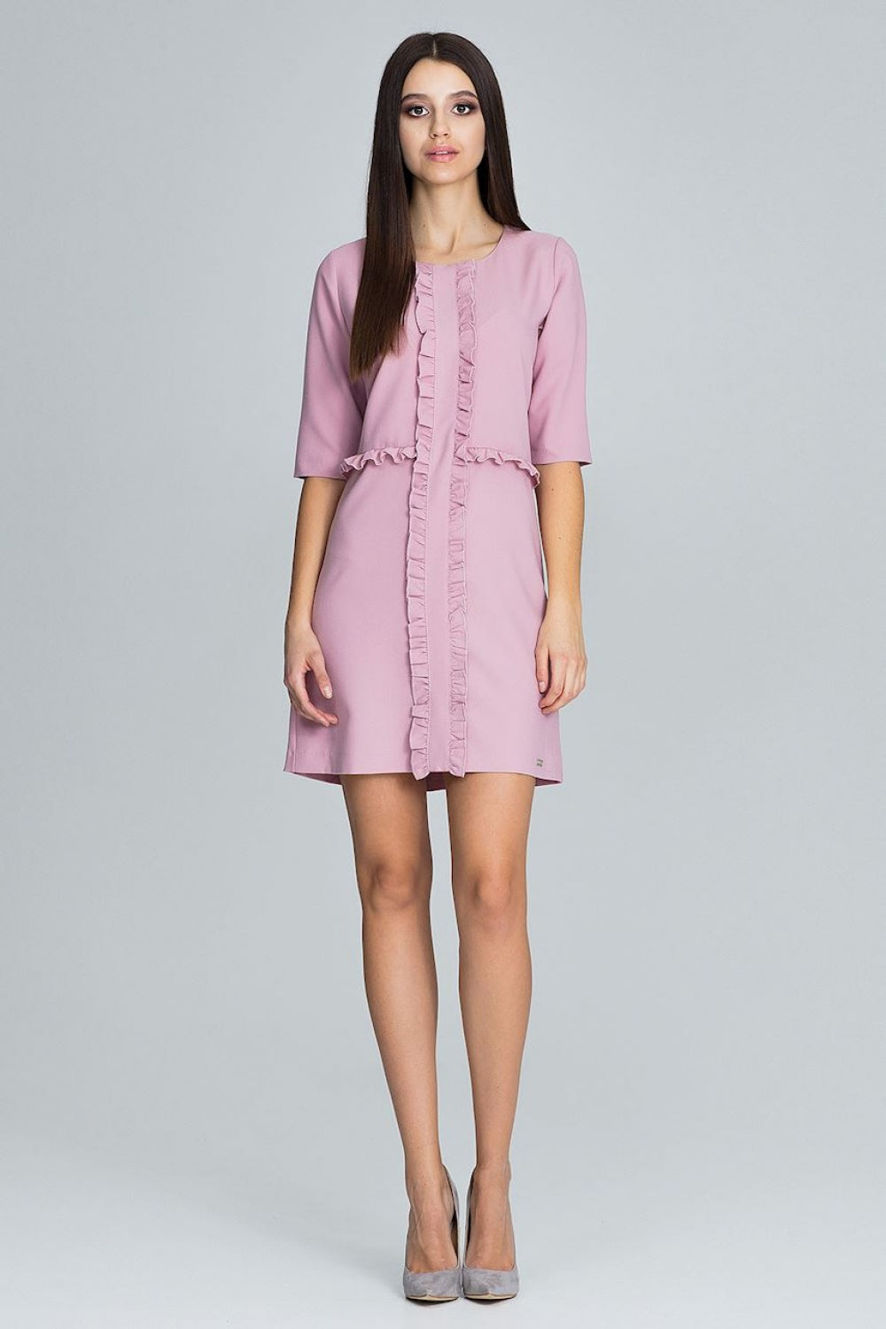 Cocktail dress M618 – Figl, Pink – Cocktail Dress – image 3
