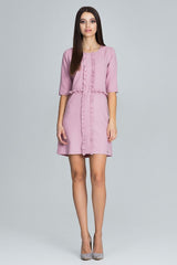 Cocktail dress M618 – Figl, Pink – Cocktail Dress – image 3