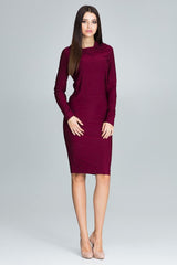 Day Dress M603 – Figl, Burgundy – Day Dress