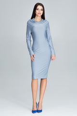 Day Dress M603 – Figl, Grey – Day Dress – image 2