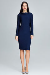 Day Dress M603 – Figl, Navy – Day Dress – image 3