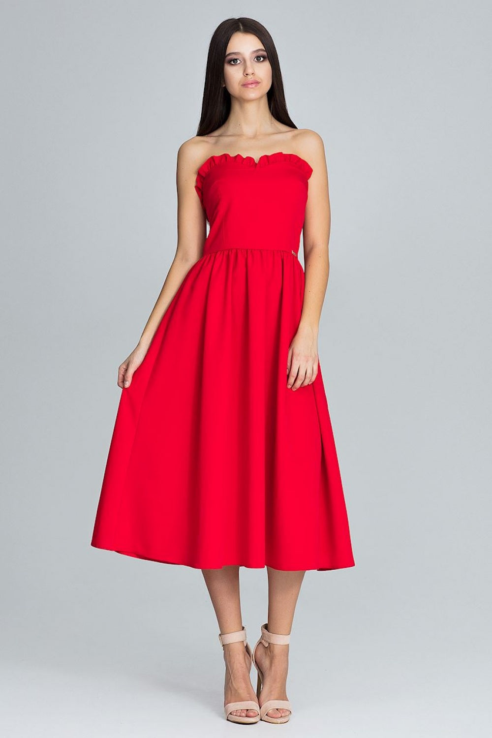 Evening dress M602 – Figl, Red – Evening Dress – image 2