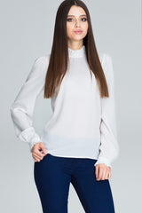 Blouse M595 – Figl, Ecru – Blouse – image 4