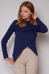 Blouse 210 – Figl, Navy – Blouse – image 3