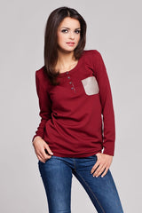 Blouse 156 – Figl, Burgundy – Blouse