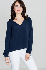 Blouse K385 – Lenitif, Navy – Blouse – image 3