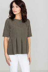 Blouse K370 – Lenitif, Olive – Blouse – image 2