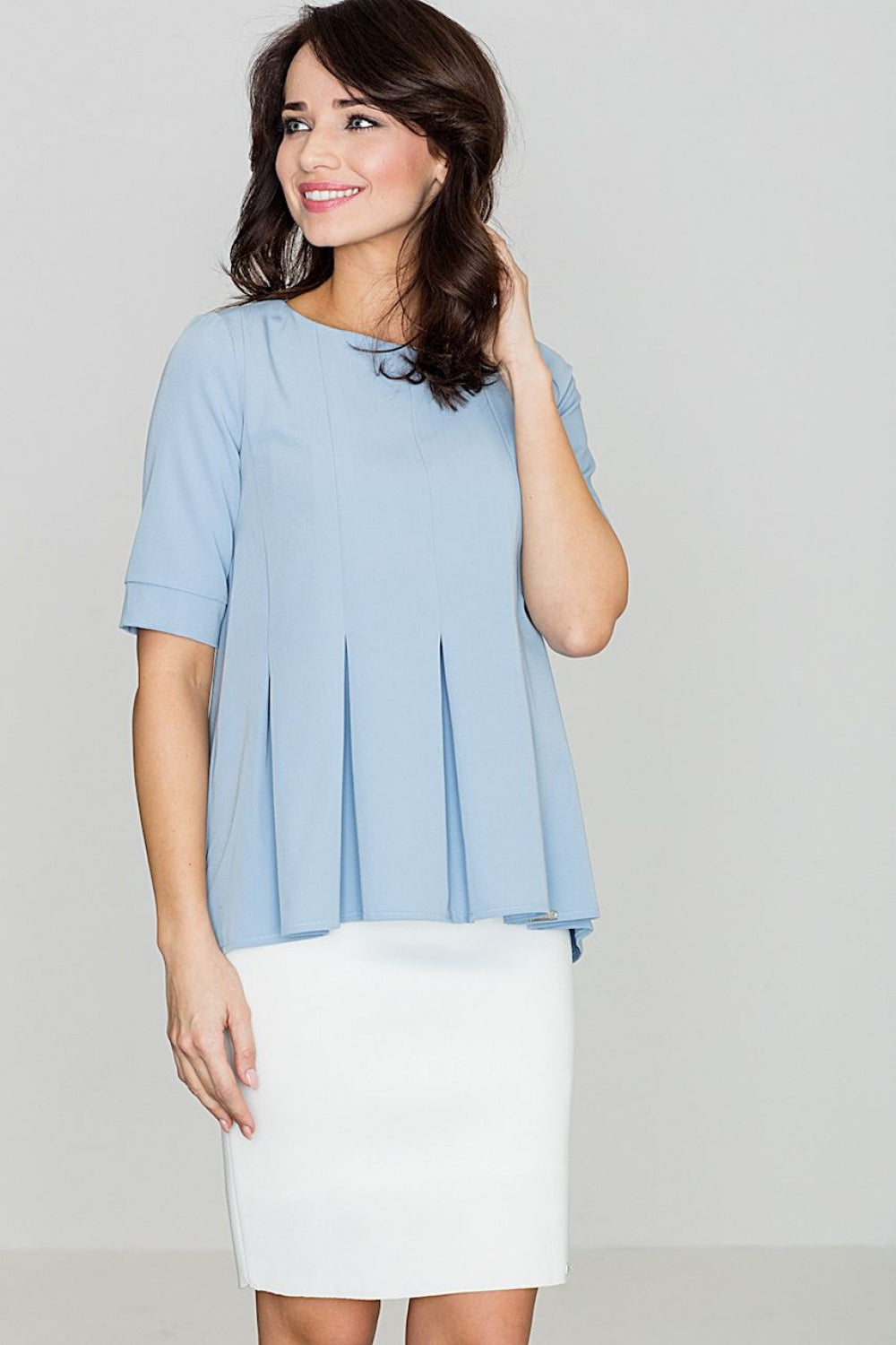 Blouse K370 – Lenitif, Blue – Blouse – image 3
