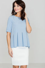 Blouse K370 – Lenitif, Blue – Blouse – image 3