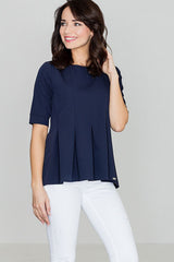 Blouse K370 – Lenitif, Navy – Blouse – image 4